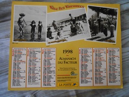 1998 Calendrier/ Almanach  De La Poste /RETRO VIVE LES VACANCES Les Premiers Congés Payés , L'école, La Libération.... - Grand Format : 1991-00