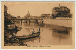 C.P.  PICCOLA        ROMA    IL  TEVERE  E  CASTEL  S. ANGELO     (NUOVA) - Fiume Tevere