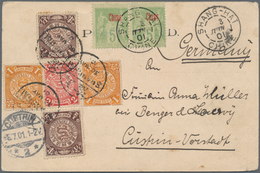 China: 1898, Tokyo Printing 2 X 1/2 C. Brown, 2x 1 C. Orange And 2 C. Red, Tied "SHANGHAI 30 MAY 01" - Autres & Non Classés