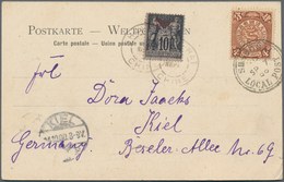 China: 1898, Coiling Dragon In Combination With French Offices: 4 C. Brown Tied "SHANGHAI LOCAL POST - Sonstige & Ohne Zuordnung