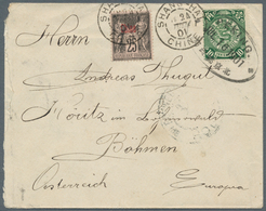 China: 1901, Coiling Dragon 10 C. Tied Oval Bilingual "PEKING JUL 16 1901" To Small Envelope In Comb - Sonstige & Ohne Zuordnung