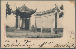China: 1902, 4 C. Brown Tied Bisected Bilingual Dater "WUHU 15 MAY 07" Via Shanghai And German SPO " - Autres & Non Classés