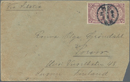 China: 1905, Coiling Dragon 5 C. Violet Canc. Lunar Dater "Kiangsi.Kuling -.6.24" To Cover To Finlan - Sonstige & Ohne Zuordnung