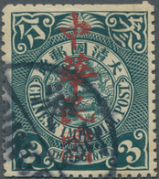 China: 1911, Local "China Republic" Overprints, Yunnan Province, Tengyueh, Red On 3 C. Canc. "NINGPO - Andere & Zonder Classificatie