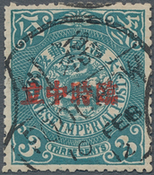 China: 1912, Coiling Dragon, "Provisional Neutrality" Overprint, Used With Bisected Postmark "Foocho - Andere & Zonder Classificatie