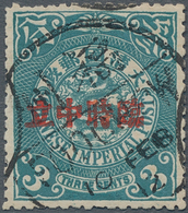 China: 1912, Coiling Dragon, "Provisional Neutrality" Overprint, Used With Bisected Postmark "Foocho - Otros & Sin Clasificación