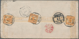 China: 1915, Junk 1 C. (3) Tied "KUKIAH 12.12.18" (Dec. 18, 1923) With Red Numbered Dater "Chekiang - Andere & Zonder Classificatie