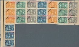 China: 1921. Lot Of 8 Vertical Strips Of 3 "N.P.O. 25th Anniversary" (Sc. #243/46)mounted On UPU Alb - Sonstige & Ohne Zuordnung