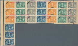 China: 1921. Lot Of 8 Vertical Strips Of 3 "N.P.O. 25th Anniversary" (Sc. #243/46)mounted On UPU Alb - Otros & Sin Clasificación