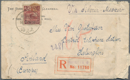 China: 1923, Registered Envelope Addressed To Finland, Bearing Michel 202, Tied With Bilingual Repub - Otros & Sin Clasificación