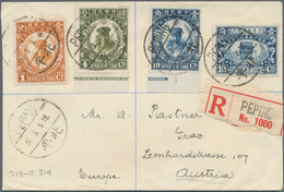 China: 1929, Unification Celebration 1 C., 4 C. And 10 C. Both Bottom Imprint Margin Copies With Dr. - Other & Unclassified