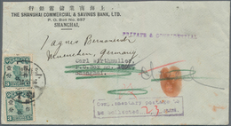 China: 1932, Boxed Violet "Complimentary Postage To / Be Collected (23) Cents." On Shanghai Local Co - Other & Unclassified