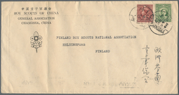 China: 1932/33, Envelope From Boy Scouts Of China, Addressed To Helsingfors, Finland, Bearing Michel - Andere & Zonder Classificatie