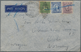 China: 1931/37, Envelope Addressed To Norway, Bearing Michel 241, 255 And 261, Tied With "U.S.T.P. S - Sonstige & Ohne Zuordnung