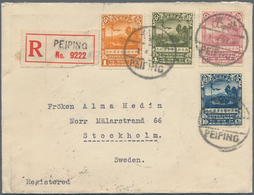 China: 1932, North West Expedition Set With Tan Yan-Kai 5 C., 25 C. On Reverse Tied "PEIPING 1.4.33" - Autres & Non Classés