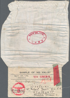 China: 1940 Burlap Bag Used As "Sample Of No Value", With Respective Card Adhered, From Shanghai To - Sonstige & Ohne Zuordnung