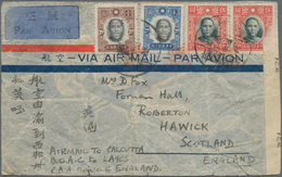 China: 1941, Two Airmail Covers Via Calcutta-Lagos-PAA To England: SYS Chunghwa $5 (pair) Etc. $13.9 - Andere & Zonder Classificatie