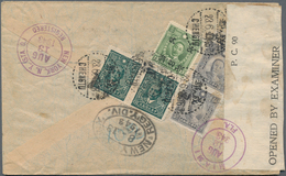 China: 1943, Three Air Mail Covers (inc. Two Registered) To USA, Two Endorsed "Via BOAC To Lagos Nig - Otros & Sin Clasificación