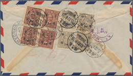 China: 1948/49 , Gold Yuan On Covers (7) Used Foreign And Mostly Airmail. - Sonstige & Ohne Zuordnung