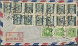 China: 1949, Silver Yuan 4 C./Fisal $100.000 (13 Inc. Strip-7) W. SYS 1 C. (strip-3) Tied "Kansu Ten - Andere & Zonder Classificatie