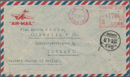 China: 1949, Meter Mark In Gold Yuan $17000 "SHANGHAI 12 IV 38" (April 12, 1949) On Air Mail Cover W - Autres & Non Classés