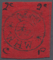 China - Lokalausgaben / Local Post: Weihaiwei, 1898, 2 C. Black On Red, Unused No Gum (Michel Cat. 1 - Altri & Non Classificati
