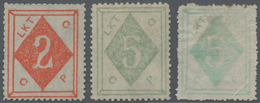 China - Lokalausgaben / Local Post: Weihaiwei, 2 C. Pale Red Resp. 5 C. Green (two Copies, Green Res - Sonstige & Ohne Zuordnung