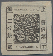 China - Shanghai: 1865, Large Dragon, "Candareens" In The Plural, Non-seriffed Digits, 2 Er Black On - Other & Unclassified