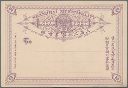 China - Shanghai: 1893, Stationery Card 2 C. Violet With Pictorial Imprint Of "SHANGHAI, CHINA" (sho - Other & Unclassified