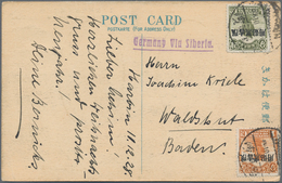 China - Provinzausgaben - Mandschurei (1927/29): 1927, Cover At 10 C. Rate Resp. Card At 5 C. Rate, - Mandschurei 1927-33