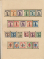 China - Provinzausgaben - Sinkiang (1915/45): 1924, 1/2 C.-$20 Complete Set Pasted To Page From Offi - Xinjiang 1915-49