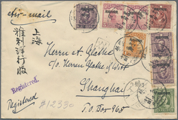 China - Provinzausgaben - Szechuan (1933/34): 1933/34, Covers (6) Mostly Airmail To Shanghai Inc. Ex - Sichuan 1933-34