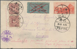 China - Flugpost: 1934, ASAHI GOODWILL FLIGHT, Registered Cover From "PEIPING 12.9.23" To Saigon 28. - Other & Unclassified