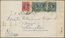 China - Incoming Mail: 1940, Canada, 5 C. Franking Tied "QUEBEC JAN 12 40" To Cover To Shanghai, Can - Altri & Non Classificati