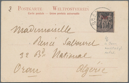 China - Fremde Postanstalten / Foreign Offices: 1902, 10 C. Ovpt. "Chine" Tied "ORAN 7 FEVR 02" To P - Other & Unclassified