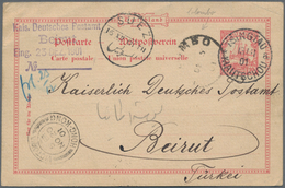 China - Fremde Postanstalten / Foreign Offices: 1901, Kiautschou, UPU Card 10 Pf. "TSINGTAU 13/11 01 - Sonstige & Ohne Zuordnung