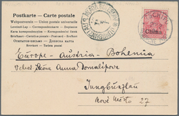 China - Fremde Postanstalten / Foreign Offices: Germany, 1904, 10 Pf. Tied "TSCHIFU 20/2 04" To Ppc - Andere & Zonder Classificatie
