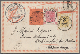 China - Fremde Postanstalten / Foreign Offices: 1897, Hong Kong Used In China : 3c. On 16c. Yellow P - Other & Unclassified