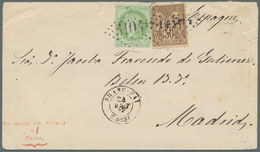 China - Besonderheiten: 1878, Ceres 5 C. And Sage 30 C. Each Tied "5104" To Small Cover W. "SHANG-HA - Otros & Sin Clasificación