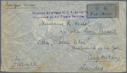 China - Besonderheiten: 1940, Two Line Violet "Diverted By Air Via U.S.A. Owing To / Suspension Of A - Other & Unclassified
