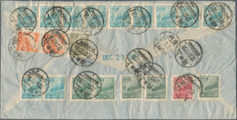 China - Volksrepublik: 1950/51, Airmail Envelope Addressed To Holland, Bearing Sixteen Tiananmen Dif - Other & Unclassified