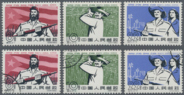 China - Volksrepublik: 1962, Support For Cuba, Two Sets Of 3, MNH And CTO Used, Michel 643 Of The MN - Andere & Zonder Classificatie