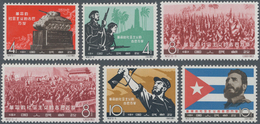 China - Volksrepublik: 1963, 4th Anniv Of Cuban Revolution (C97), Two Sets Of 6, MNH And CTO Used, M - Autres & Non Classés