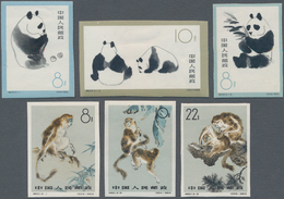 China - Volksrepublik: 1963, Giant Panda, And Snub-nosed Monkey, Imperforate Sets In MH Condition. M - Sonstige & Ohne Zuordnung