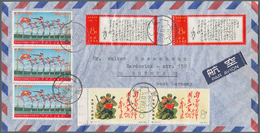 China - Volksrepublik: 1965/68, Airmail Envelope Addressed To Bremen, West Germany, Bearing Two 1965 - Sonstige & Ohne Zuordnung