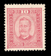 ! ! Ponta Delgada - 1892 D. Carlos 10 R (Perf 12 3/4) - Af. 02 - No Gum - Ponta Delgada