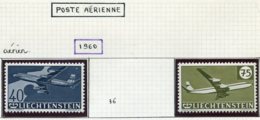 13044 LIECHTENSTEIN Collection Vendue Par Page  PA 35, 37 *  1960   TB/TTB - Poste Aérienne