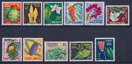 SERIE COLONIALE FLEURS 1958 INCOMPLETE - MANQUE WALLIS COTE 70 EUR NEUF* MLH - Ohne Zuordnung