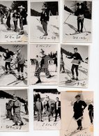 1 Lot De 14 Photos Sport D'hiver,déguisé Sur Les Pistes Années 50 Format 6/9 - Personnes Anonymes