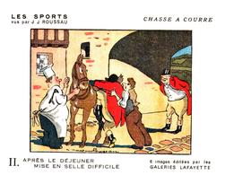 Sp CC G L/  Buvards Les Sports "Chasse A Courre"   Galeries Lafayette (Format 18 X 14) (N= 6) - Sport